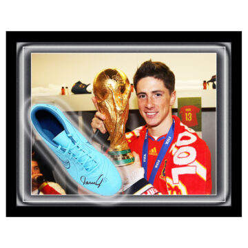 Signed Fernando Torres Boot Framed Dome - World Cup Winner 2010