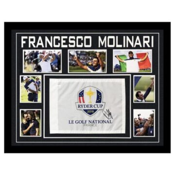 Signed Francesco Molinari Framed Display Large - Ryder Cup Champion 2018