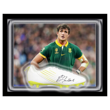 Signed Franco Mostert Boot Framed Dome - Rugby World Cup Winner 2023