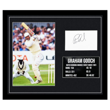 Signed Graham Gooch Framed Photo Display 16x12 - Match Winning Innings 1991