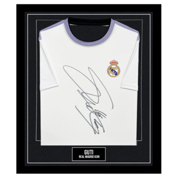 Signed Guti Framed Shirt - Real Madrid Icon Autograph