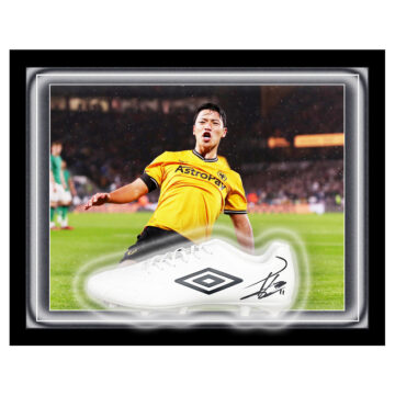 Signed Hwang Hee-chan Boot Framed Dome - Wolves Icon