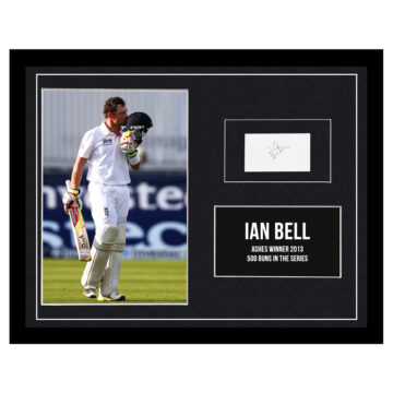 Signed Ian Bell Framed Photo Display - 16x12 Ashes Winner 2013