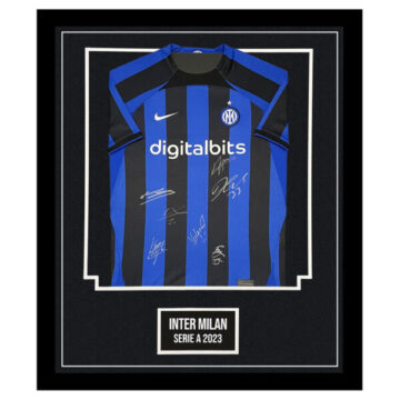 Signed Inter Milan Framed Shirt - Serie A 2023 Jersey