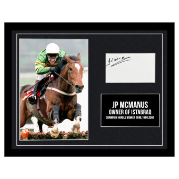 Signed JP McManus Framed Photo Display - 16x12 3 x Champion Hurdle Winner