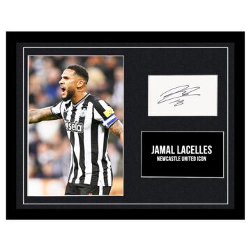 Signed Jamaal Lascelles Framed Photo Display - Newcastle United Icon