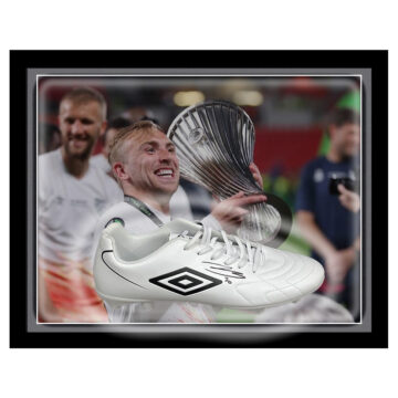 Signed Jarrod Bowen Framed Boot - Europa Conference League Winner 2023