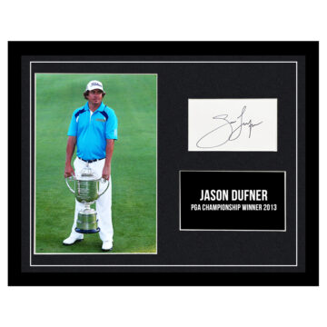 Signed Jason Dufner Framed Photo Display - 16x12 PGA Championship Winner 2013