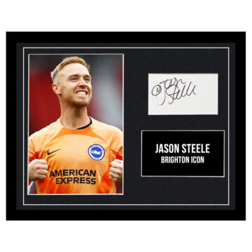 Signed Jason Steele Framed Photo Display - 16x12 Brighton & Hove Albion Icon