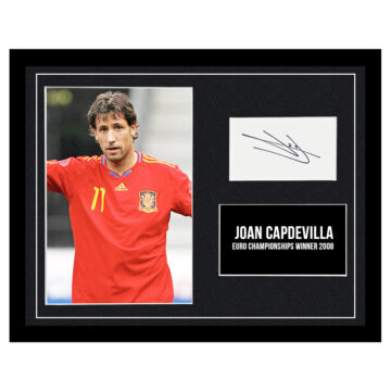 Signed Joan Capdevilla Framed Photo Display - 16x12 Euro 2008 Winner