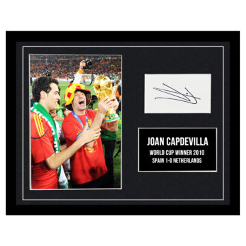 Signed Joan Capdevilla Framed Photo Display - 16x12 World Cup Winner 2010