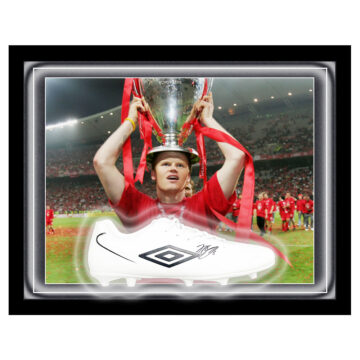 Signed John Arne Riise Boot Framed Dome - Champions League Winner 2005