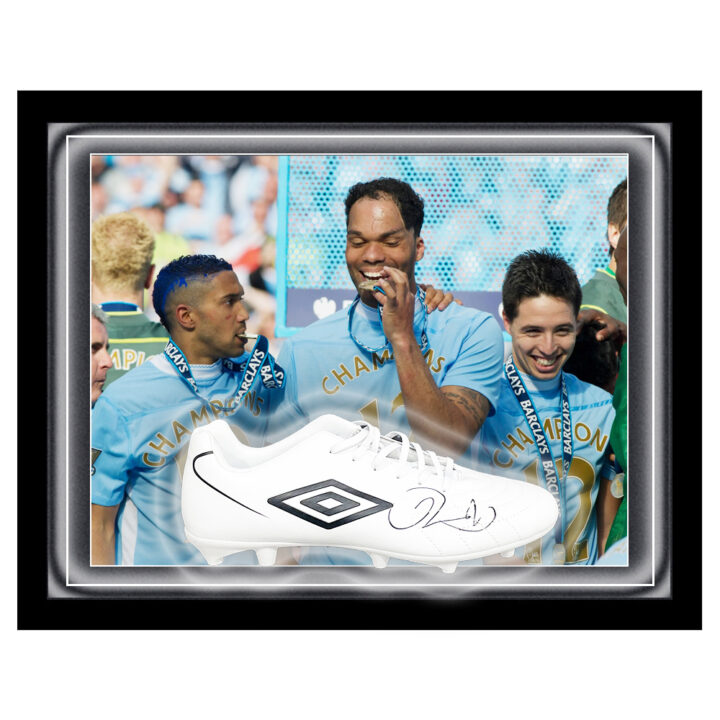 Signed Joleon Lescott Boot Framed Dome - Premier League Winner 2012