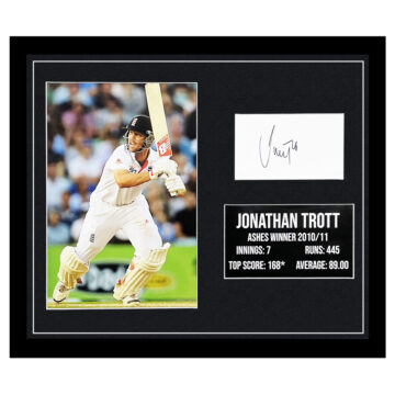 Signed Jonathan Trott Framed Photo Display 16x12 - Ashes Winner 201011