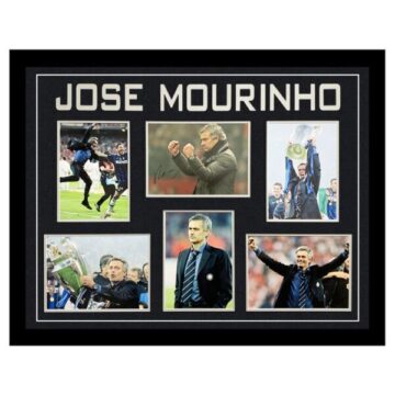 Signed Jose Mourinho Large Framed Display - Champions League Winner 2010