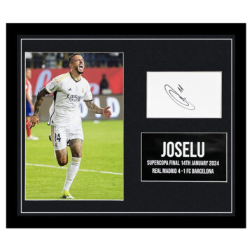 Signed Joselu Framed Photo Display 16x12 - Supercopa Winner 2024