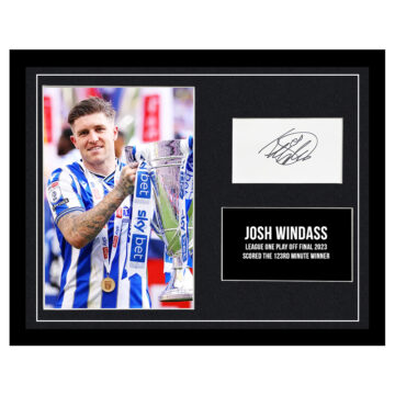 Signed Josh Windass Framed Photo Display - 16x12 League 1 Play-Off Winner 2023