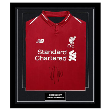 Signed Jurgen Klopp Framed Shirt - Champions League Winner 2019