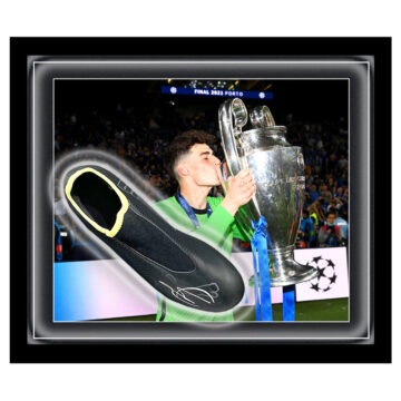 Signed Kepa Arrizabalaga Boot Framed Dome - Champions League Winner 2021