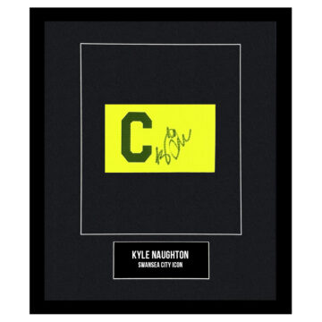 Signed Kyle Naughton Framed Captain Armband - Swansea City Icon