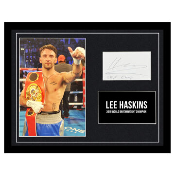 Signed Lee Haskins Framed Photo Display - 16x12 World Bantamweight Champion 2015