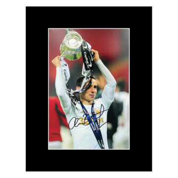 Signed Leon Britton Photo Display - 16x12 League Cup Winner 2013