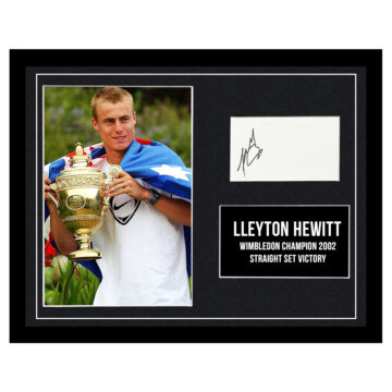 Signed Lleyton Hewitt Framed Photo Display - Wimbledon Champion 2002