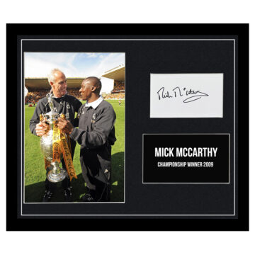 Signed Mick McCarthy Framed Photo Display - Championship Winner 2009