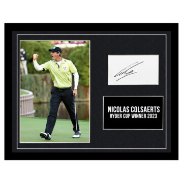 Signed Nicolas Colsaerts Framed Photo Display - 16x12 Ryder Cup Icon