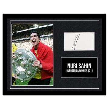 Signed Nuri Sahin Framed Photo Display - 16x12 Bundesliga Winner 2011