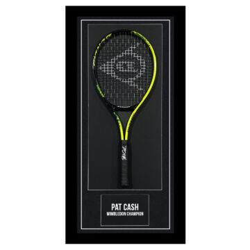 Signed Pat Cash Signed Framed Racket - Wimbledon Champion 1987