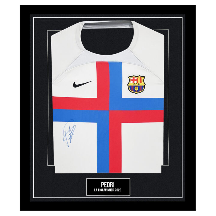 Signed Pedri Framed Shirt - La Liga Winner 2023