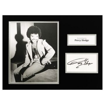 Signed Percy Sledge Photo Display - Music Icon Autograph