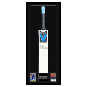 Signed Prasidh Krishna Framed Bat - India Cricket Icon