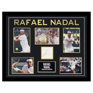 Signed Rafael Nadal Framed Photo Display - Wimbledon Champion