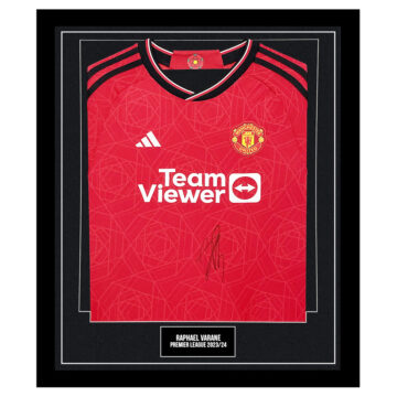 Signed Raphael Varane Framed Shirt - Premier League 202324