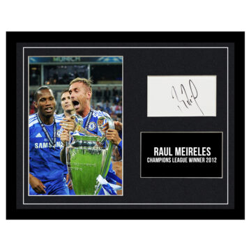 Signed Raul Meireles Framed Photo Display - 16x12 UCL Winner 2012