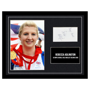 Signed Rebecca Adlington Framed Photo Display - 16x12 Olympic Icon