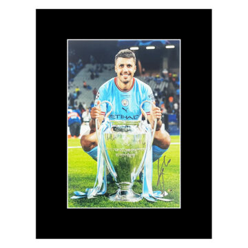 Signed Rodri Photo Display - 16x12 Champions League Winner 2023