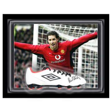 Signed Ruud van Nistelrooy Framed Boot - Premier League Winner 2003