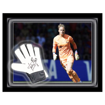 Signed Sandra Panos Glove Framed Dome - Women's Champions League Winner 2023