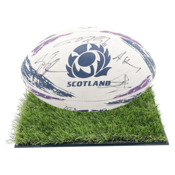 Signed Scotland Framed Rugby Ball - Squad Autograph 2024