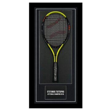 Signed Stefanos Tsitsipas Framed Racket - ATP Finals Champion 2019