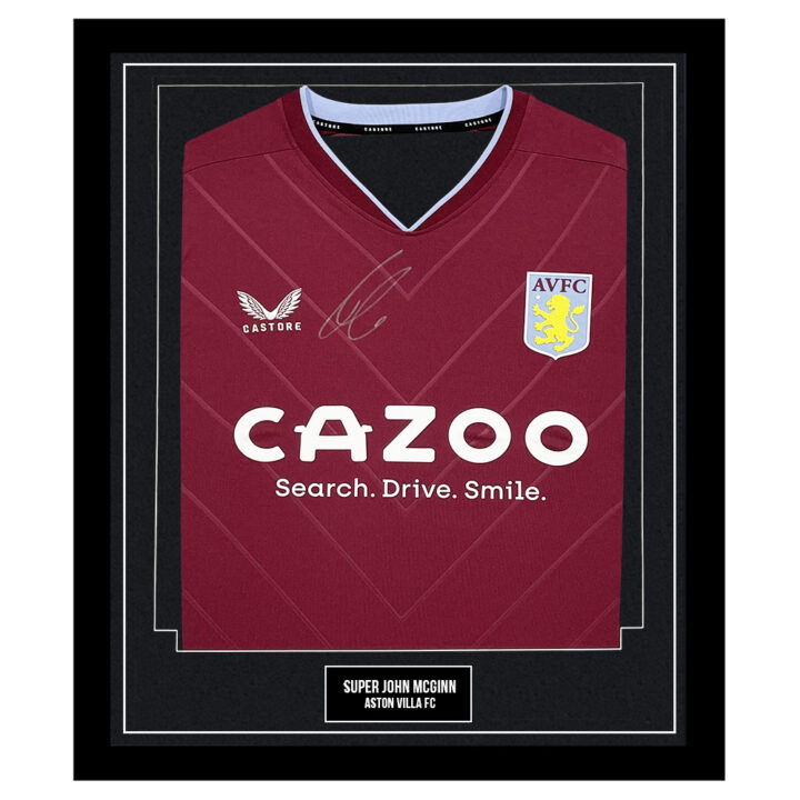 Signed 'Super John McGinn' Framed Shirt - Aston Villa FC Icon