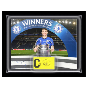 Signed Thiago Silva Armband Framed Dome - Champions League Winner 2021