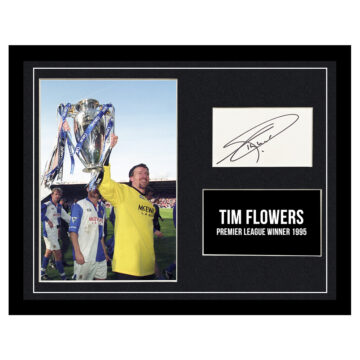 Signed Tim Flowers Framed Photo Display - 16x12 Premier League Winner 1995