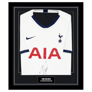 Signed Timo Werner Framed Shirt - Tottenham Hotspur Icon