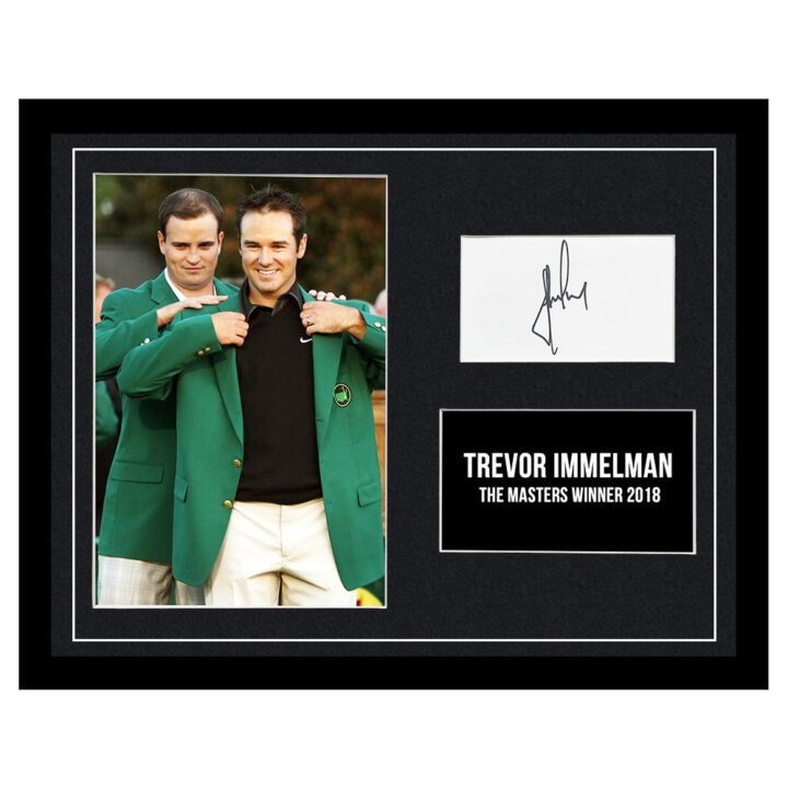 Signed Trevor Immelman Framed Photo Display - 16x12 The Masters Winner 2018