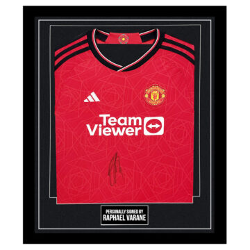 Framed Raphael Varane Signed Shirt - Manchester United FC Icon