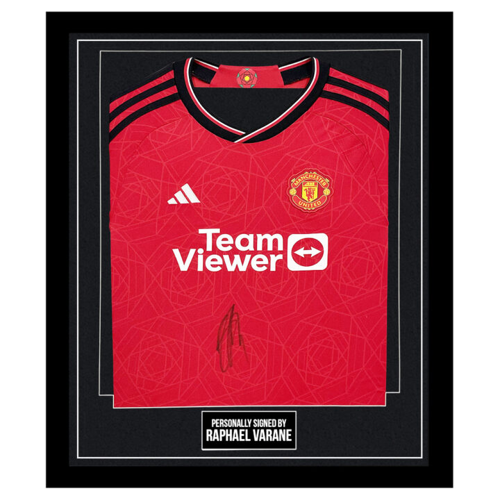 Framed Raphael Varane Signed Shirt - Manchester United FC Icon